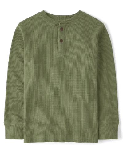 Boys Henley Thermal Top
