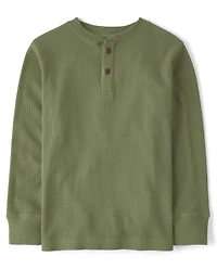 Boys Henley Thermal Top