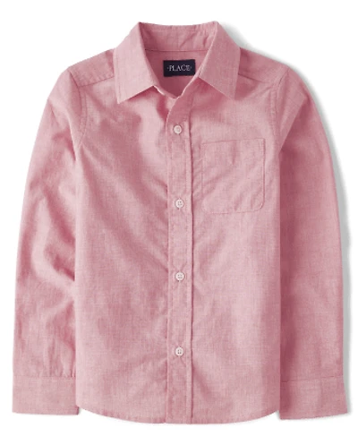 Chemise boutonnée en popeline pour garçon