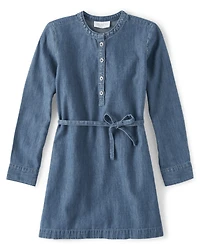 Girls Denim Shirt Dress