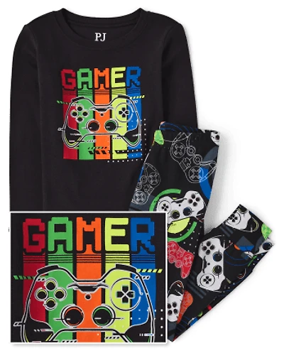 Boys Gamer Snug Fit Cotton Pajamas