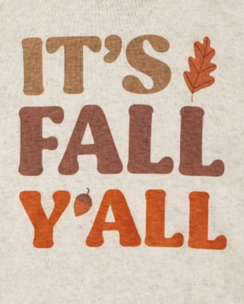 Baby And Toddler Matching Family It's Fall Y'all Snug Fit Cotton Pajamas