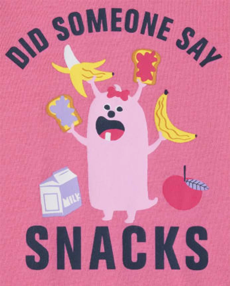 Pyjama en coton ajusté pour bébé et toute-petite fille Snack Monster