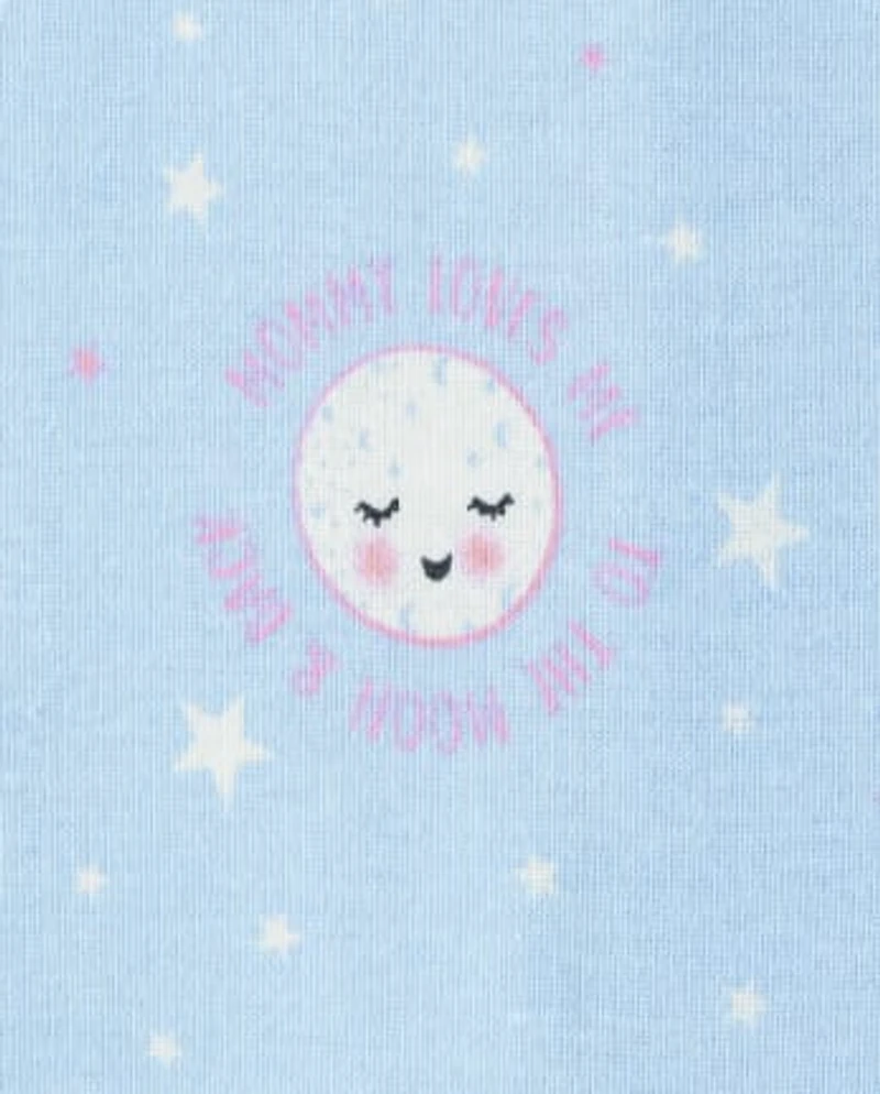 Baby And Toddler Girls Dreamer Snug Fit Cotton One Piece Pajamas 2-Pack