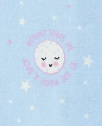 Baby And Toddler Girls Dreamer Snug Fit Cotton One Piece Pajamas 2-Pack