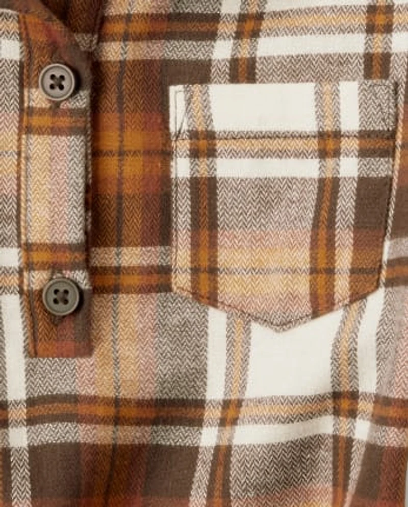 Girls Matching Family Plaid Flannel Shirt Dress