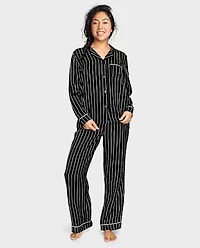 Womens Print Satin Pajamas