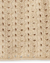 Girls Metallic Stitched Sweater