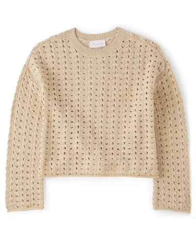 Pull à coutures métallisées pour fille
