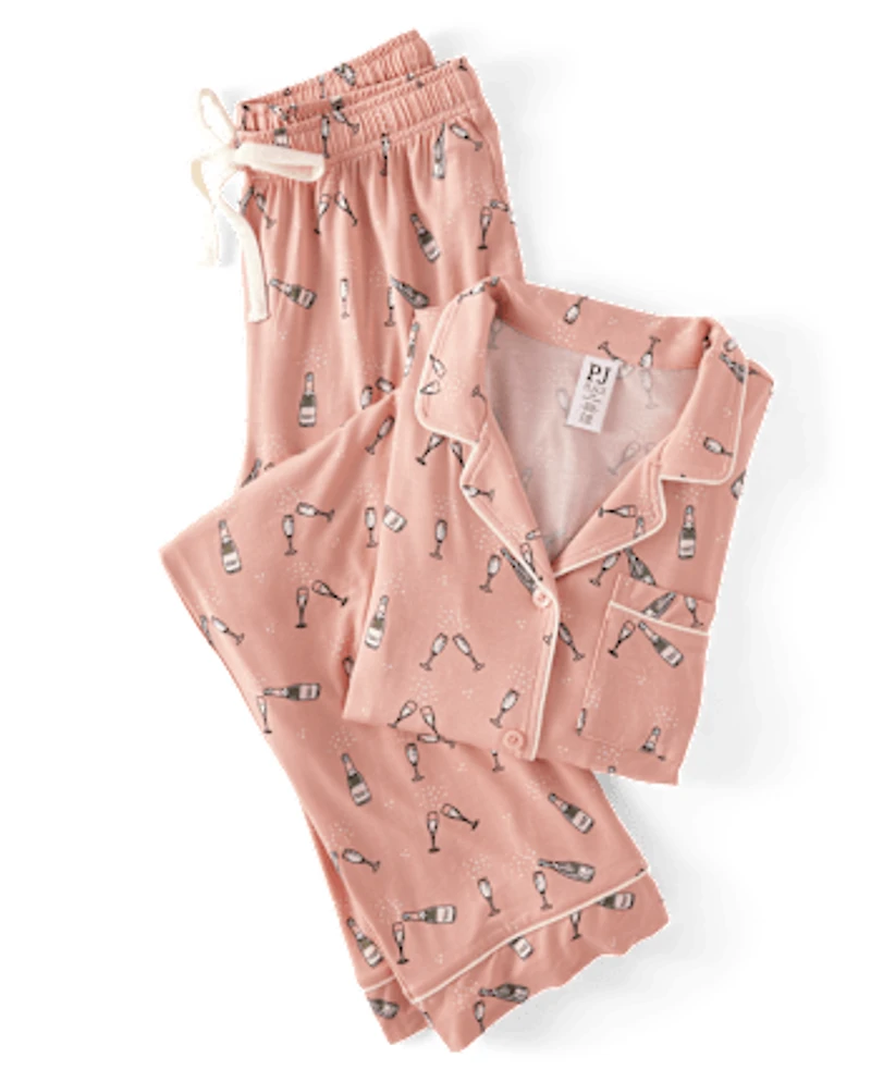 Womens Champagne Modal Pajamas