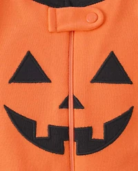 Baby And Toddler Pumpkin Snug Fit Cotton One Piece Pajamas