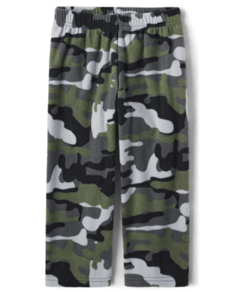Boys Camo Fleece Pajama Pants