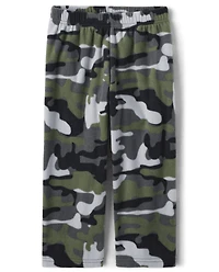 Boys Camo Fleece Pajama Pants