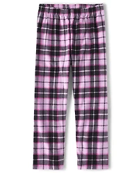 Girls Plaid Fleece Pajama Pants