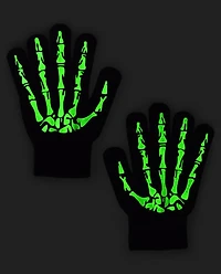 Boys Glow Skeleton Texting Gloves 2-Pack
