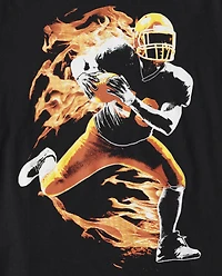 Boys Glow Football Graphic Tee