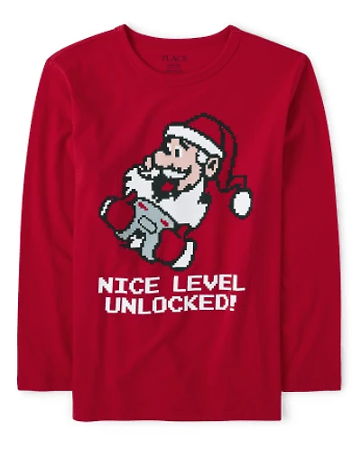 Boys Santa Gamer Graphic Tee