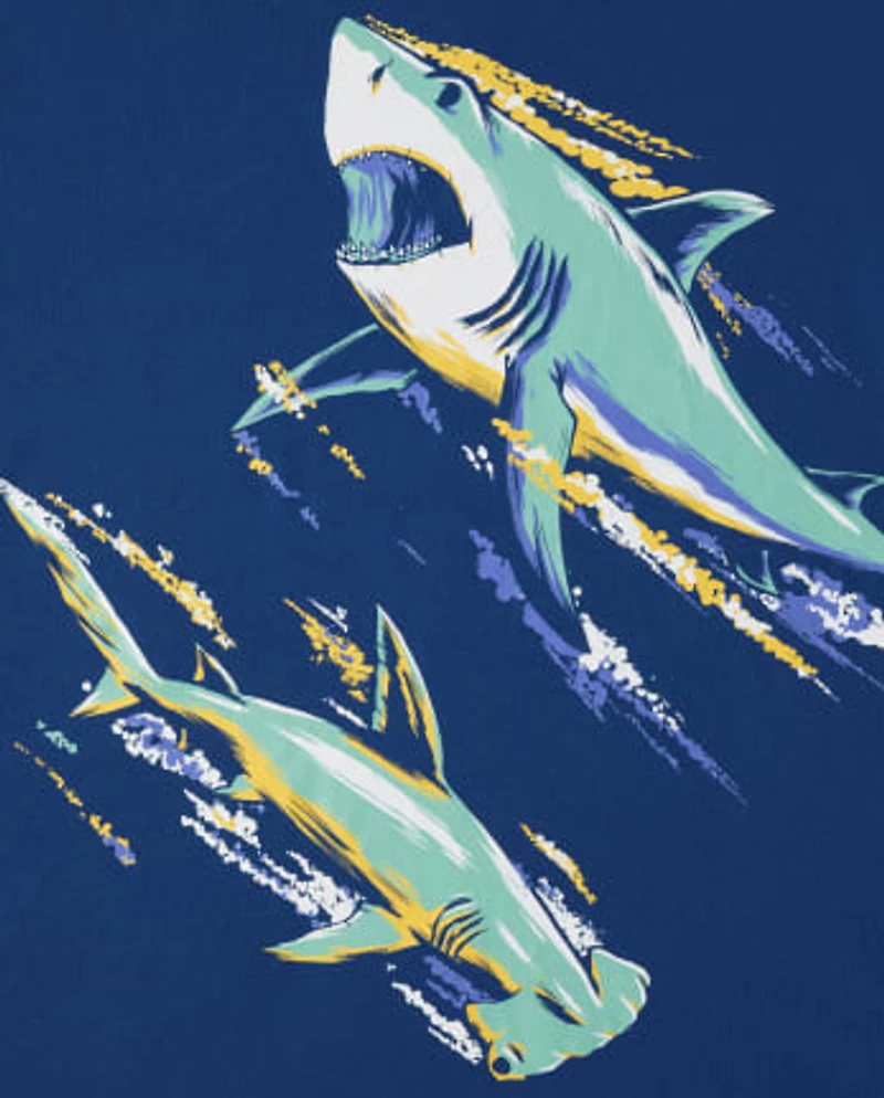 Boys Dino Shark Graphic Tee 2-Pack