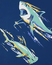 Boys Dino Shark Graphic Tee 2-Pack