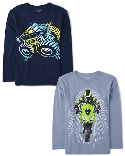 Boys Bike Graphic Tee 2-Pack