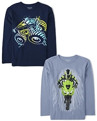 Boys Bike Graphic Tee 2-Pack