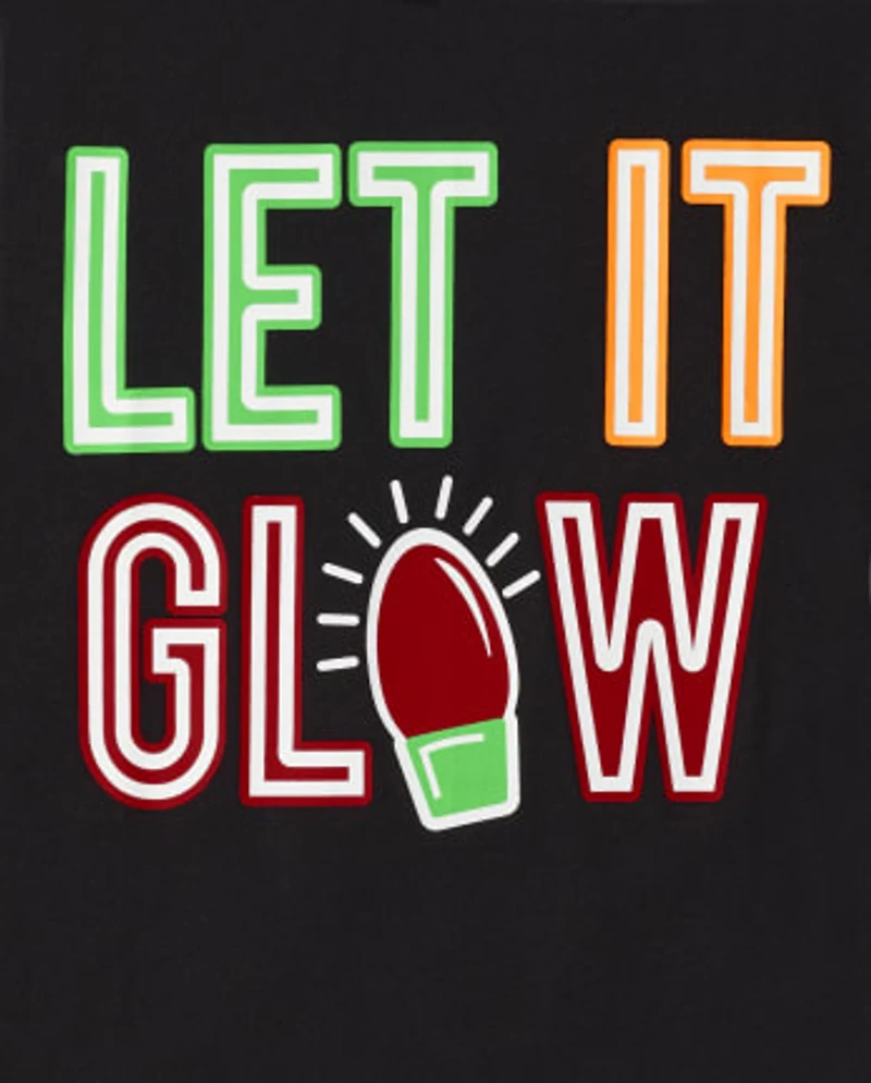 Adult Matching Family Glow Let It Cotton Pajamas