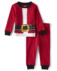 Baby And Toddler Matching Family Santa Suit Snug Fit Cotton Pajamas