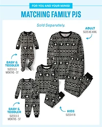 Kids Matching Family Candy Cane Fairisle Snug Fit Cotton Pajamas