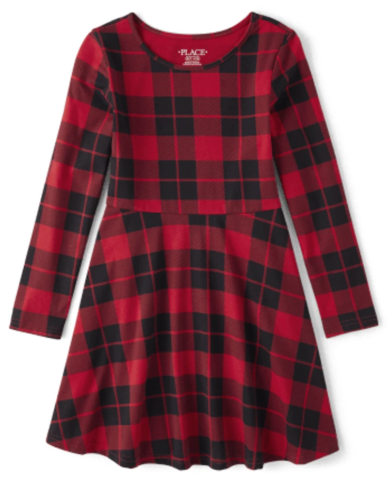 Girls Plaid Everyday Dress