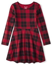 Girls Plaid Everyday Dress