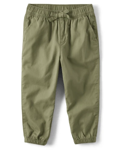 Baby And Toddler Girls Twill Pull On Jogger Pants