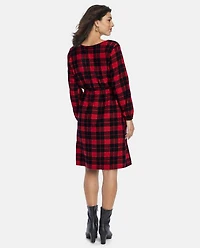 Womens Matching Family Buffalo Plaid Flannel Shirt Dress