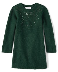 Baby And Toddler Girls Sequin Sweater Dress