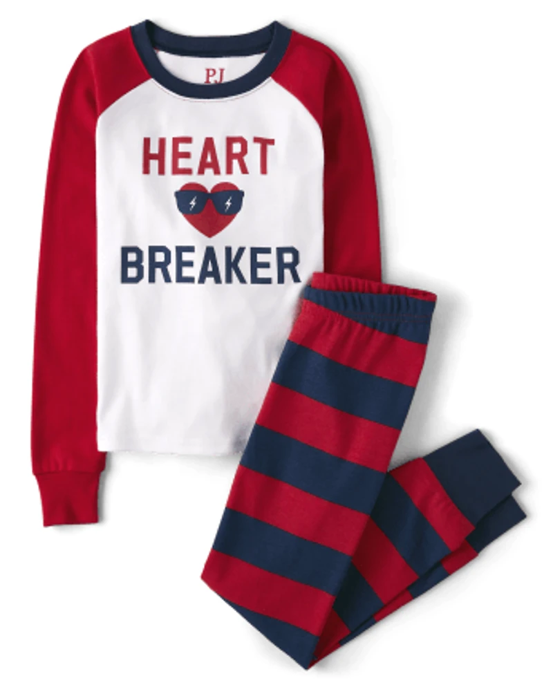 Boys Heart Breaker Snug Fit Cotton Pajamas