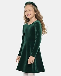 Girls Mommy And Me Velour Everyday Dress