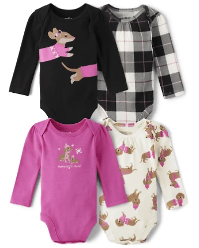 Lot de 4 cache-couches pour chien bébé fille