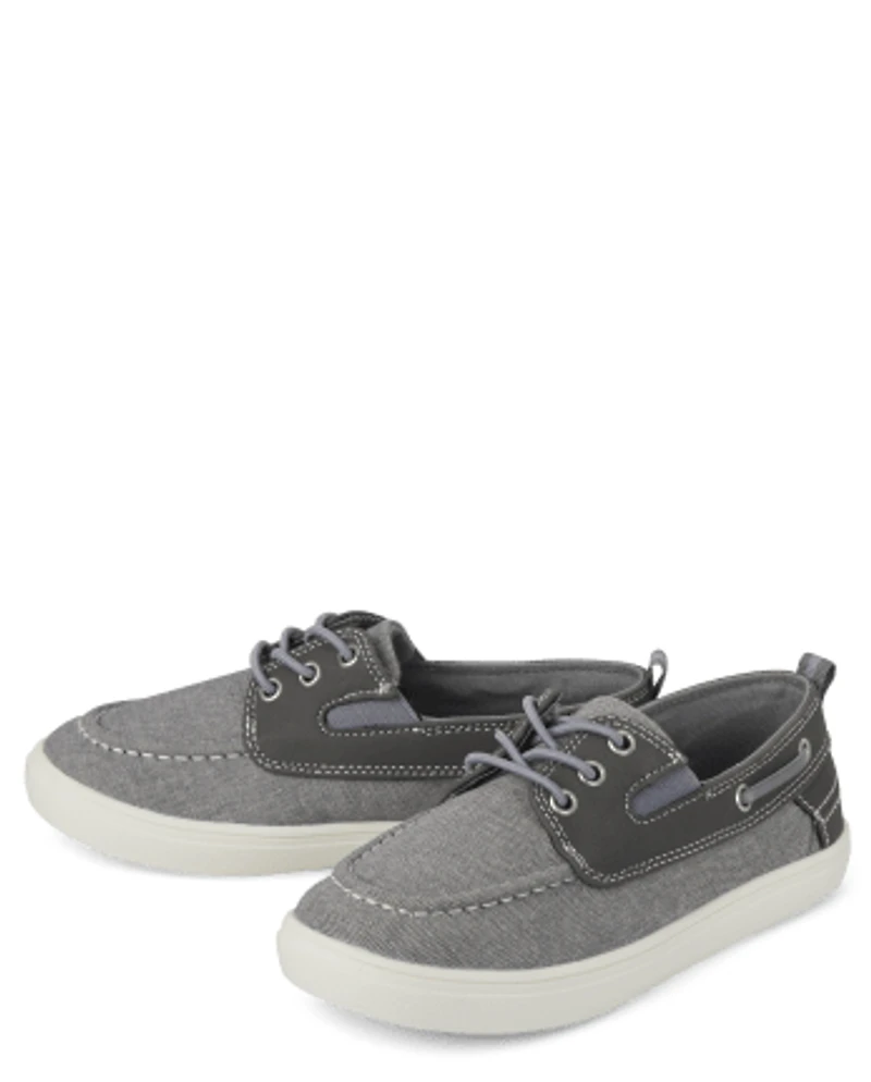 Chaussures bateau en chambray pour enfants