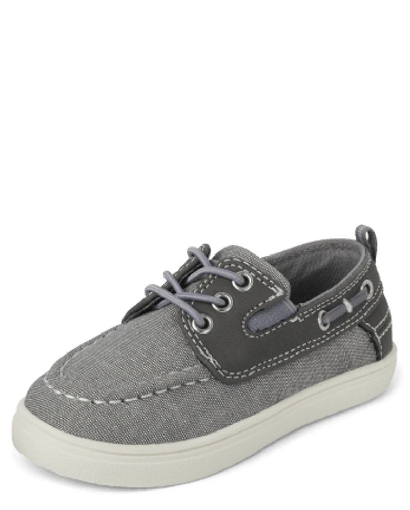 Chaussures bateau en chambray pour tout-petit garçon