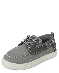 Chaussures bateau en chambray pour tout-petit garçon
