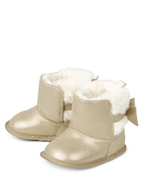 Baby Girls Shimmer Bow Chalet Boots