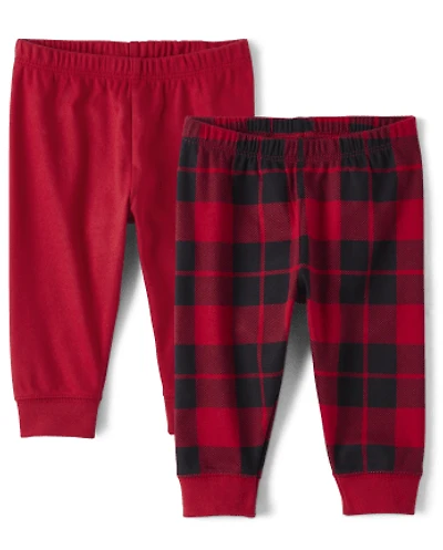 Baby Boys Buffalo Plaid Pants 2-Pack