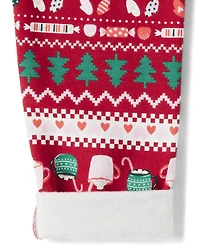 Girls Print French Terry Cozy Leggings