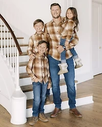 Girls Plaid Flannel Button Up Shirt