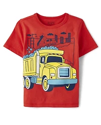 Baby And Toddler Boys Construction Truck Graphic Tee