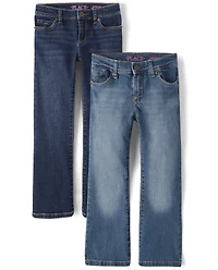 Lot de 2 jeans bootcut pour fille