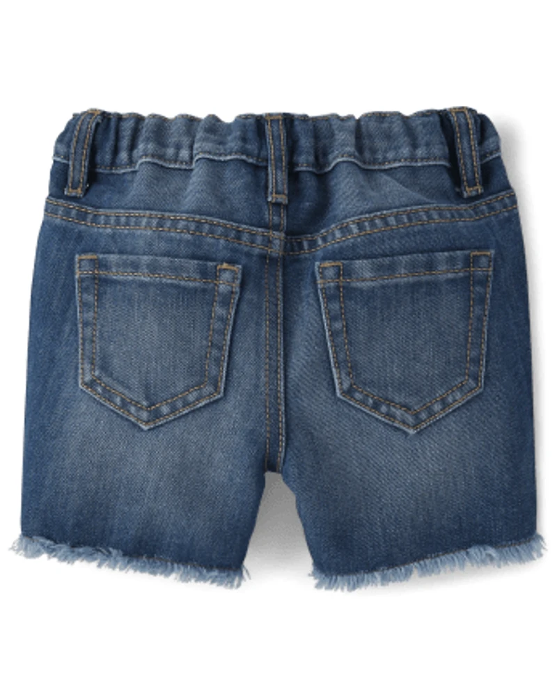 Baby And Toddler Girls Denim Midi Shorts