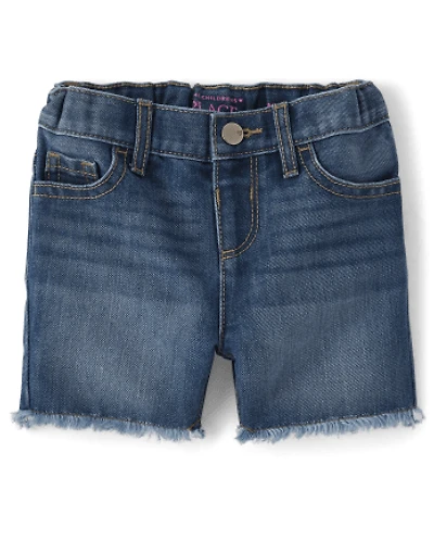 Baby And Toddler Girls Denim Midi Shorts
