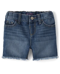Baby And Toddler Girls Denim Midi Shorts