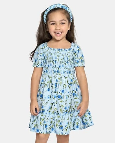 Toddler Girls Mommy And Me Floral Ruffle Dress