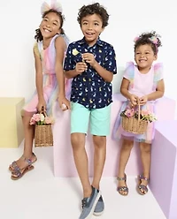 Toddler Girls Rainbow Ombre Mesh Skirt